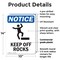 Signmission Keep Off Rocks, 10 in W x Rectangle, Plastic OS-2PACK-NS-P-1014-V-13829 - alternate 4